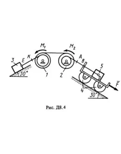 Решение задачи Д8 В43, решебник Тарг С.М. 1983 года