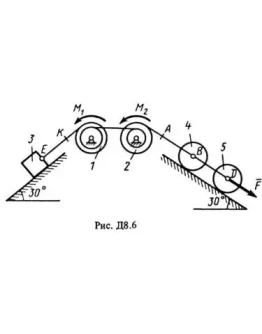 Решение задачи Д8 В60, решебник Тарг С.М. 1983 года