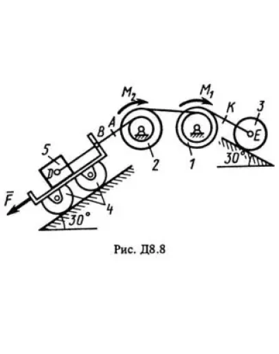 Решение задачи Д8 В80, решебник Тарг С.М. 1983 года