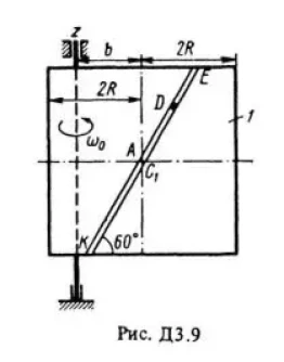 Задача Д3 Вариант 99, решебник термех Тарг С.М. 1983 г