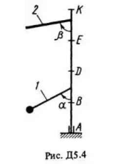 Решение Д5 Вар. 43, решебник теормех Тарг С.М. 1983 г.