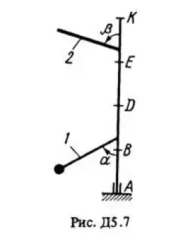 Решение Д5 Вар. 71, решебник теормех Тарг С.М. 1983 г.