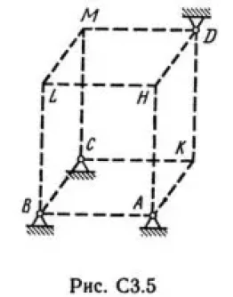 Решение С3-55 (Рисунок С3.5 условие 5 С.М. Тарг 1989 г)
