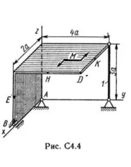 Решение С4-45 (Рисунок С4.4 условие 5 С.М. Тарг 1989 г)