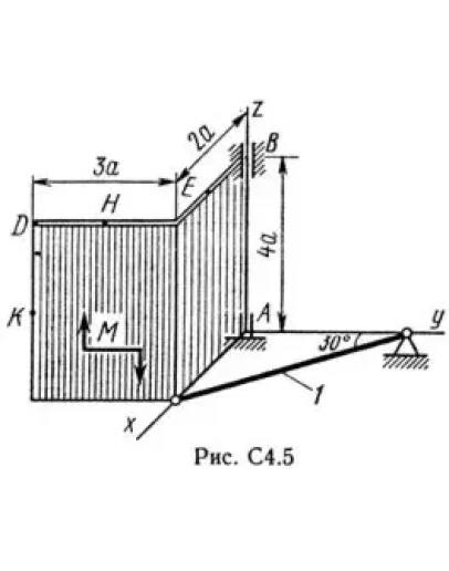 Решение С4-58 (Рисунок С4.5 условие 8 С.М. Тарг 1989 г)