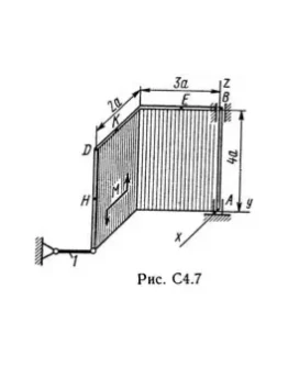 Решение С4-74 (Рисунок С4.7 условие 4 С.М. Тарг 1989 г) Решение С4-74 (Рисунок С4.7 условие 4 С.М. Тарг 1989 г)