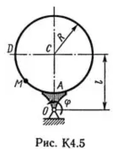 Решение К4-57 (Рисунок К4.5 условие 7 С.М. Тарг 1989 г)