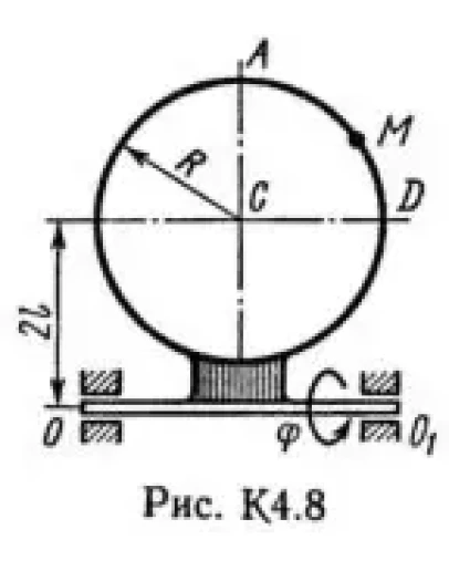 Решение К4-87 (Рисунок К4.8 условие 7 С.М. Тарг 1989 г)