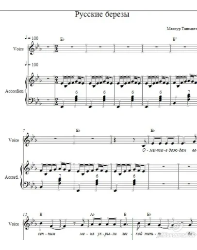 Русские Березы Мансур Ташматов (партия Вокала)