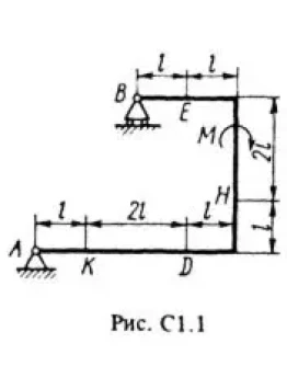 Решение С1-18 (Рисунок С1.1 условие 8 С.М. Тарг 1988 г)