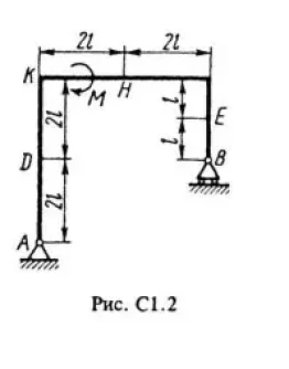 Решение С1-21 (Рисунок С1.2 условие 1 С.М. Тарг 1988 г)