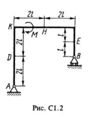 Решение С1-22 (Рисунок С1.2 условие 2 С.М. Тарг 1988 г)