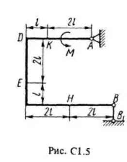 Решение С1-58 (Рисунок С1.5 условие 8 С.М. Тарг 1988 г)