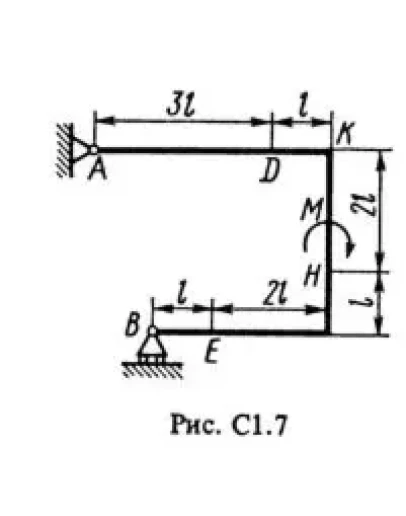 Решение С1-77 (Рисунок С1.7 условие 7 С.М. Тарг 1988 г)
