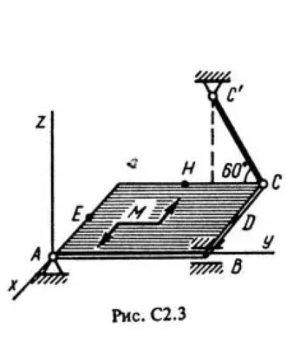 Решение С2-38 (Рисунок С2.3 условие 8 С.М. Тарг 1988 г)