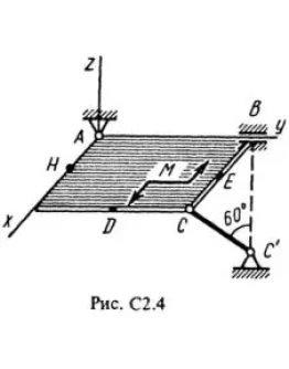Решение С2-46 (Рисунок С2.4 условие 6 С.М. Тарг 1988 г)