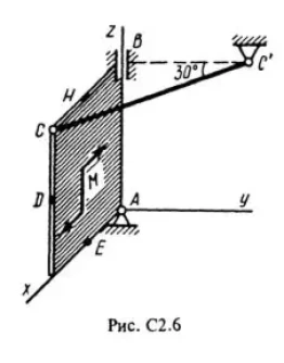 Решение С2-67 (Рисунок С2.6 условие 7 С.М. Тарг 1988 г)