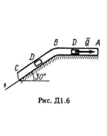 Решение Д1-69 (Рисунок Д1.6 условие 9 С.М. Тарг 1988 г)