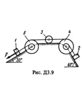 Решение Д3-99 (Рисунок Д3.9 условие 9 С.М. Тарг 1988 г)