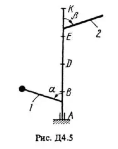 Решение Д4-57 (Рисунок Д4.5 условие 7 С.М. Тарг 1988 г)