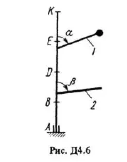 Решение Д4-61 (Рисунок Д4.6 условие 1 С.М. Тарг 1988 г)