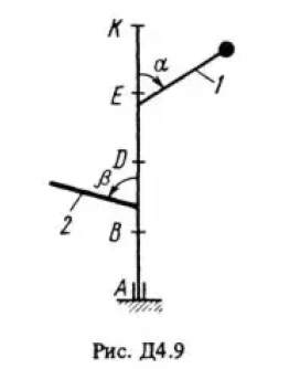 Решение Д4-98 (Рисунок Д4.9 условие 8 С.М. Тарг 1988 г)