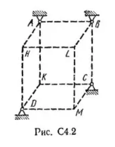 Задача С4 вариант 28, решебник термех Тарг С.М. 1982 г