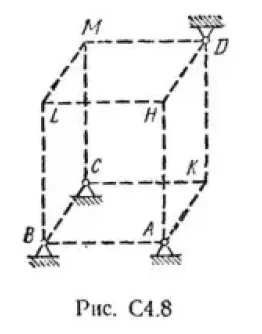 Задача С4 вариант 80, решебник термех Тарг С.М. 1982 г
