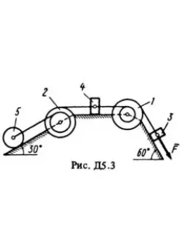 Решение Д5-39 (Рисунок Д5.3 условие 9 С.М. Тарг 1988 г)