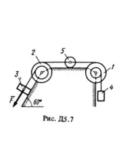 Решение Д5-75 (Рисунок Д5.7 условие 5 С.М. Тарг 1988 г)