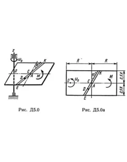 Решение Д5-09 (Рисунок Д5.0 условие 9 С.М. Тарг 1989 г)