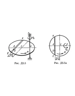 Решение Д5-58 (Рисунок Д5.5 условие 8 С.М. Тарг 1989 г)