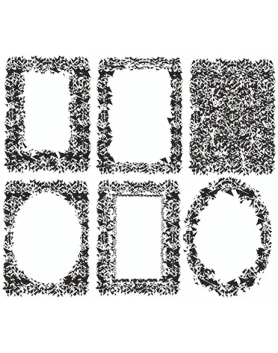 Оригинальные рамки для текста из мелких треугольников