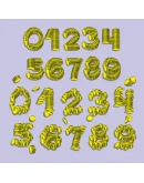 Векторные русские буквы, составленные из золотых монет