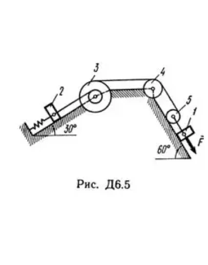 Решение Д6-55 (Рисунок Д6.5 условие 5 С.М. Тарг 1989 г) Решение Д6-55 (Рисунок Д6.5 условие 5 С.М. Тарг 1989 г)