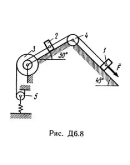 Решение Д6-88 (Рисунок Д6.8 условие 8 С.М. Тарг 1989 г)