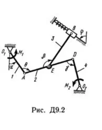 Решение Д9-20 (Рисунок Д9.2 условие 0 С.М. Тарг 1989 г)