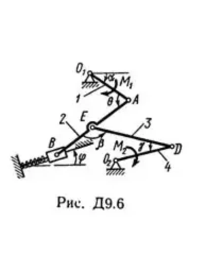 Решение Д9-65 (Рисунок Д9.6 условие 5 С.М. Тарг 1989 г)