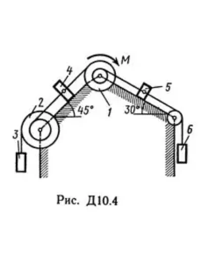 Решение Д10-47 (Рисунок Д10.4 условие 7 С.М Тарг 1989г)