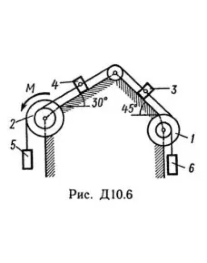 Решение Д10-61 (Рисунок Д10.6 условие 1 С.М Тарг 1989г)