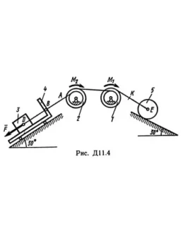 Решение Д11-47 (Рисунок Д11.4 условие 7 С.М Тарг 1989г)