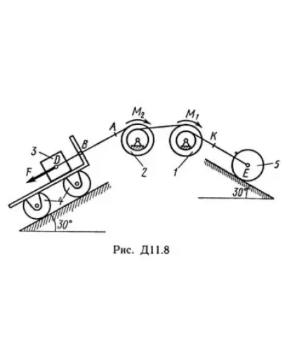 Решение Д11-88 (Рисунок Д11.8 условие 8 С.М Тарг 1989г)