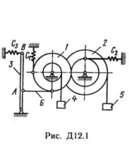 Решение Д12-16 (Рисунок Д12.1 условие 6 С.М Тарг 1989г)