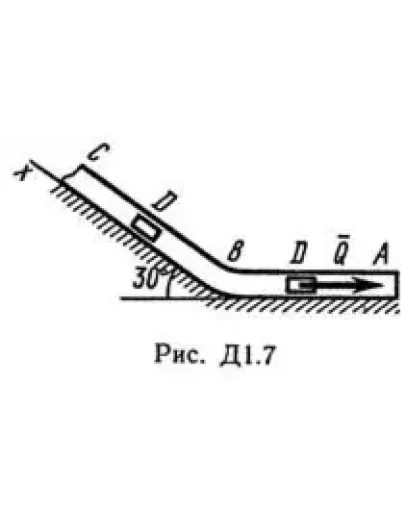 Решение задачи Д1 В 72 решебник термех Тарг С.М. 1982