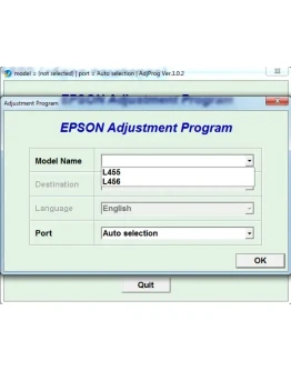 Adjustment program Epson L455, L456