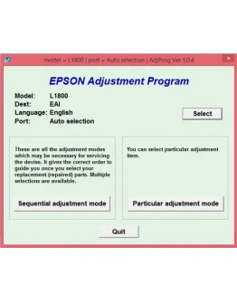 Adjustment program Epson L1800