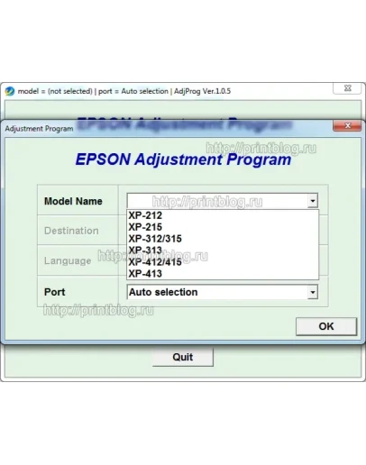 Adjustment program Epson XP-313, 413 Adjustment program Epson XP-313, 413