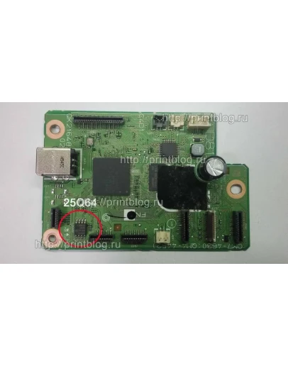 Дампы микросхем принтера Canon G3400 для сброса 5B00