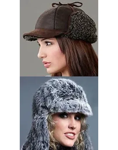 Зимняя шапка-ушанка с козырьком. Готовая выкройка.