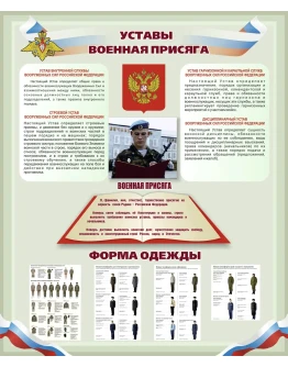 Плакат Уставы и военная присяга. Форма одежды.